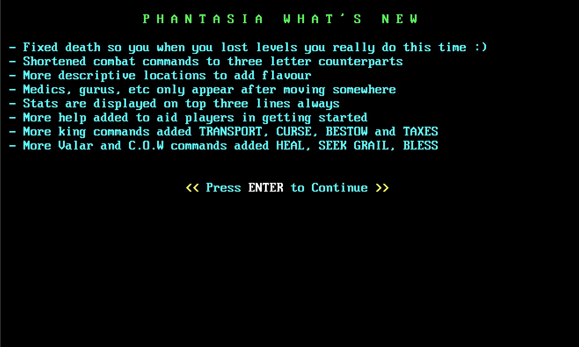 Phantasia whats new Phantasia whats new