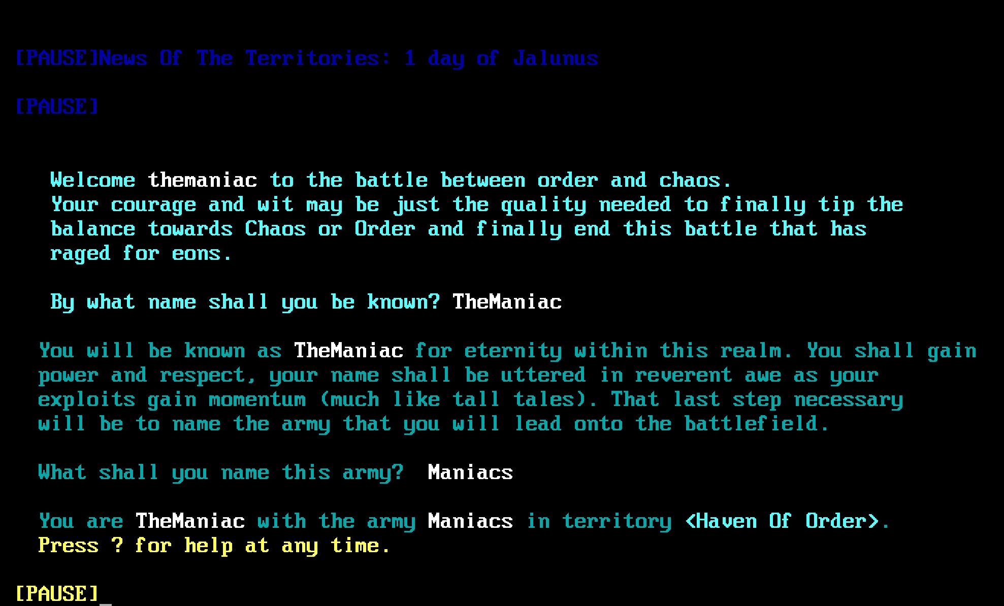 Warlords Of Order And Chaos character creation Warlords Of Order And Chaos character creation