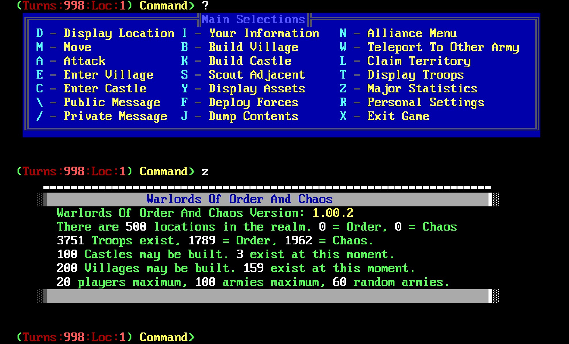 Warlords Of Order And Chaos help and stats Warlords Of Order And Chaos help and stats
